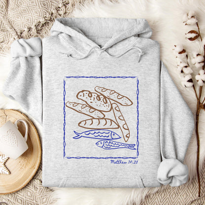 Fish And Loaves Matthew 14.20 Hoodie