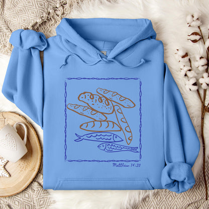 Fish And Loaves Matthew 14.20 Hoodie