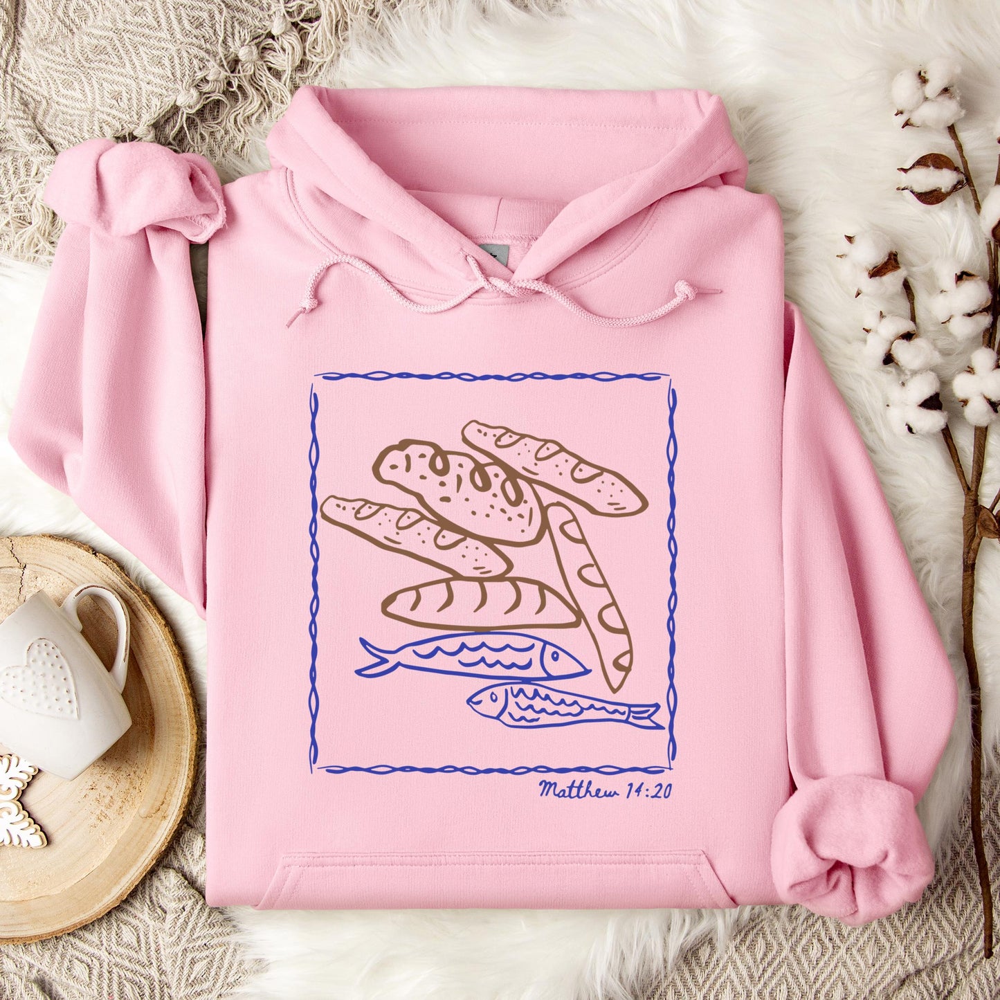 Fish And Loaves Matthew 14.20 Hoodie