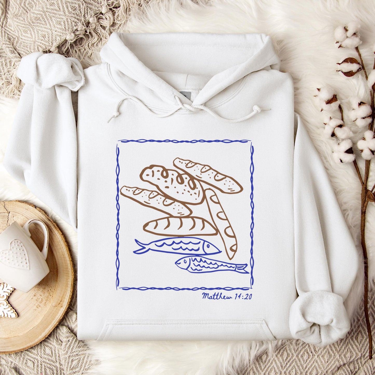 Fish And Loaves Matthew 14.20 Hoodie