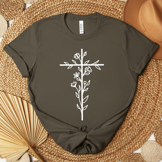 Floral Cross Premium T-shirt