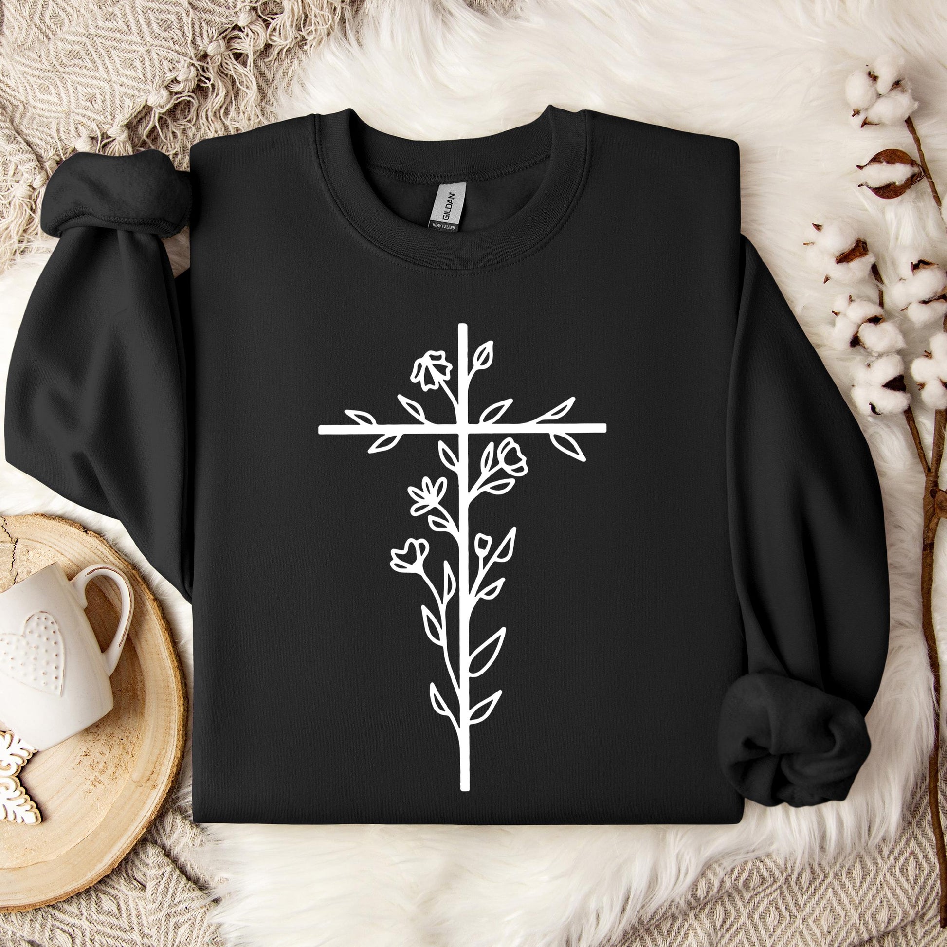 Floral Cross Sweatshirt