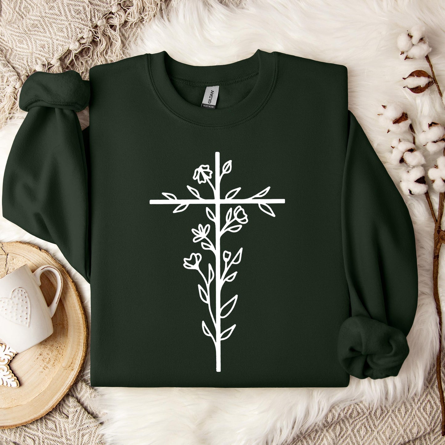 Floral Cross Sweatshirt
