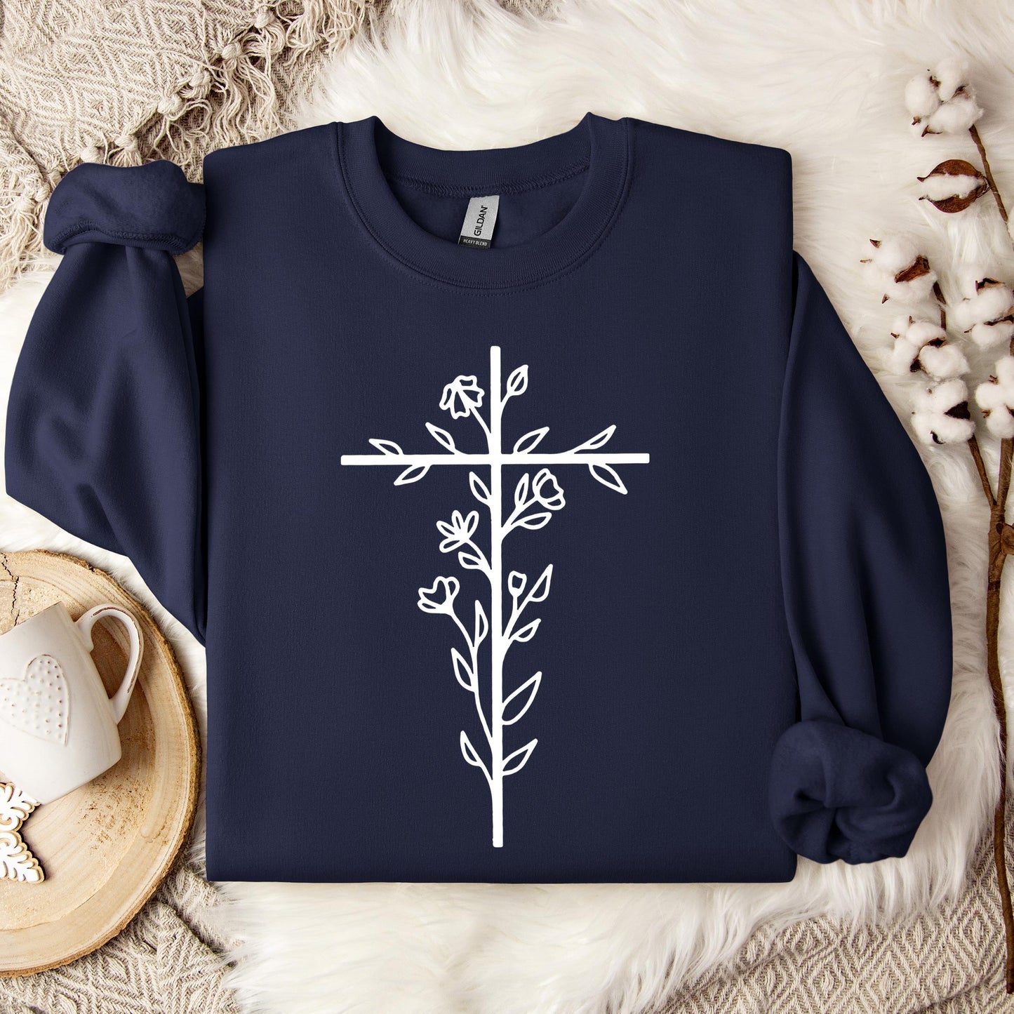 Floral Cross Sweatshirt