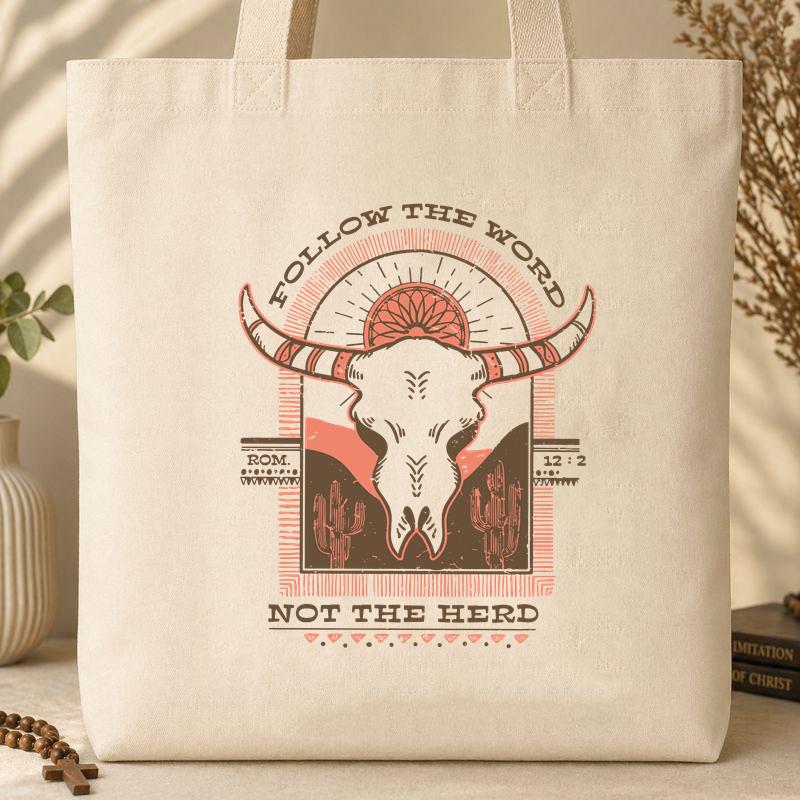 Follow The Word Not The Herd Rom 12.2 Tote Bag