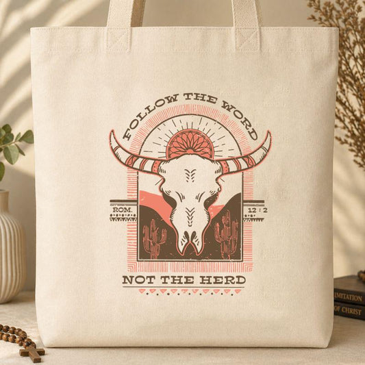 Follow The Word Not The Herd Rom 12.2 Tote Bag