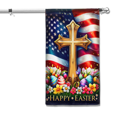 FLAGWIX  Christian Cross Happy Easter Day Flag