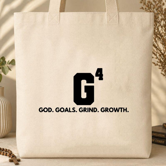 G4 God Goals Grind Growth Tote Bag