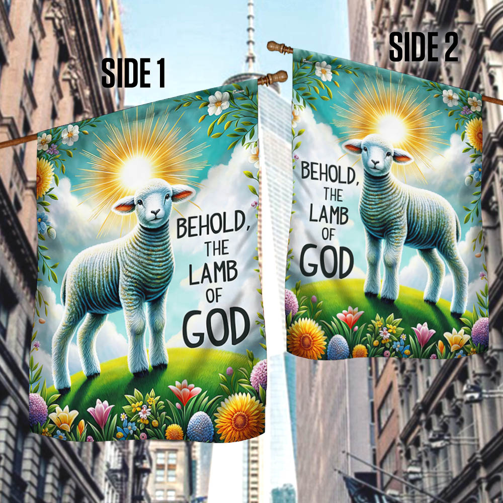 FLAGWIX  Lamb Easter Day Behold The Lamb of God Flag