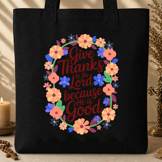 Give Thanks To The Lord Because He Is Good 01 Tote Bag