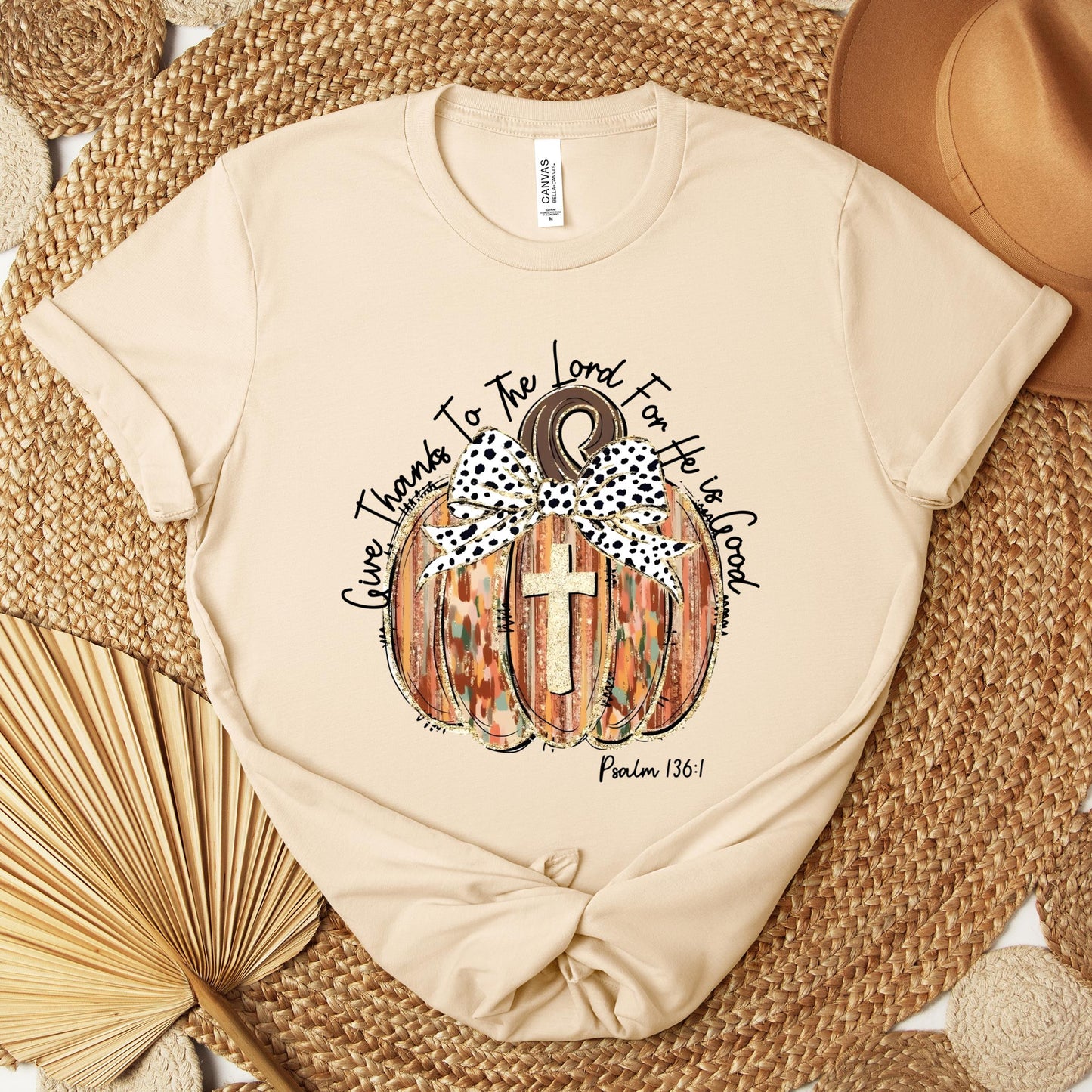 Give Thanks To The Lord For He Is Good Psalm 136.1 Premium T-shirt