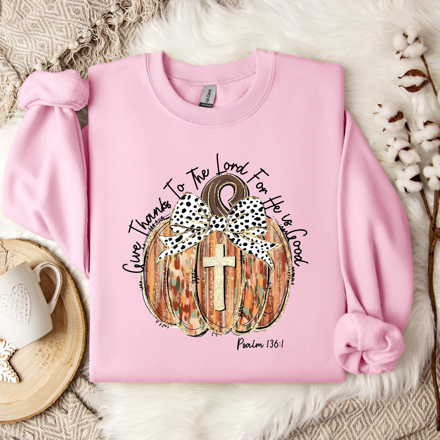 Give Thanks To The Lord For He Is Good Psalm 136.1 Sweatshirt
