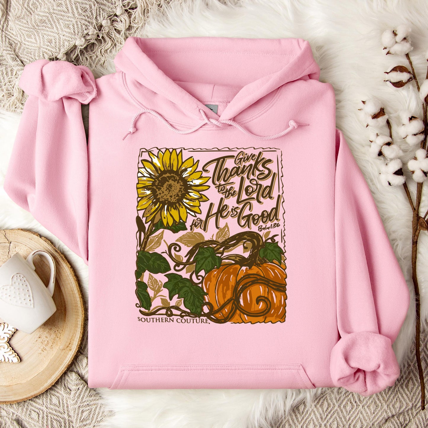 Give Thanks To The Lord For He Is Good Psalm 136 Hoodie