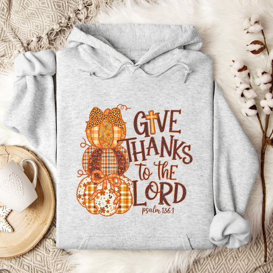 Give Thanks To The Lord Psalm 136.1 02 Hoodie