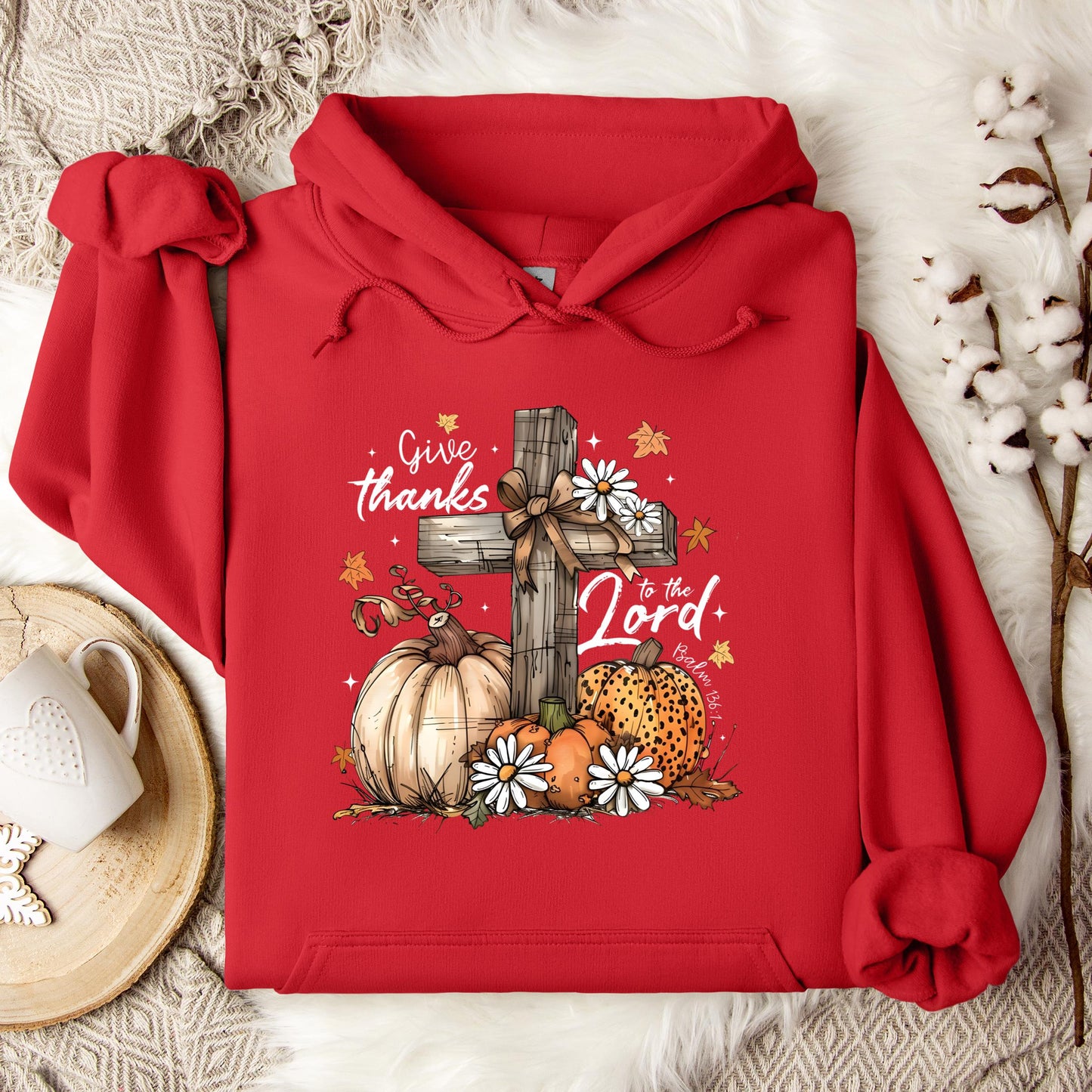 Give Thanks To The Lord Psalm 136.1 03 Hoodie