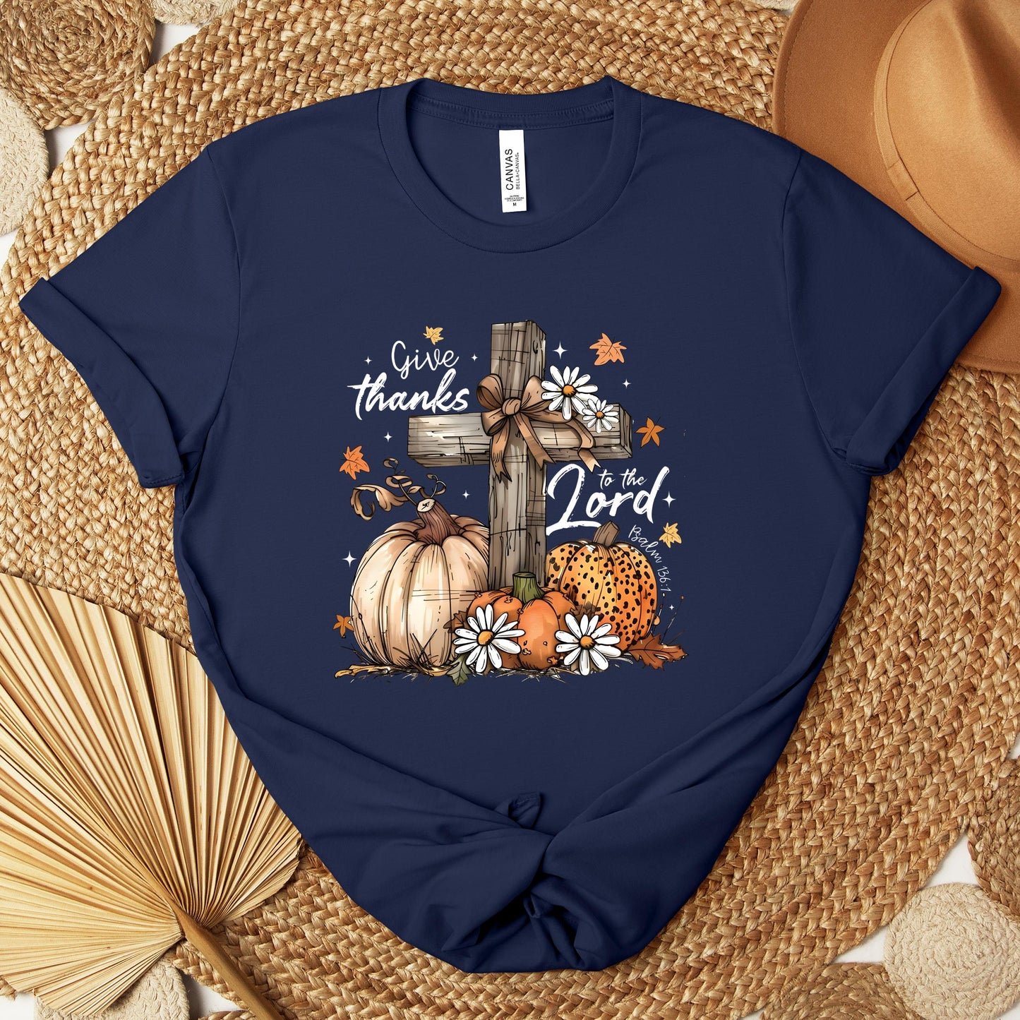 Give Thanks To The Lord Psalm 136.1 03 Premium T-shirt