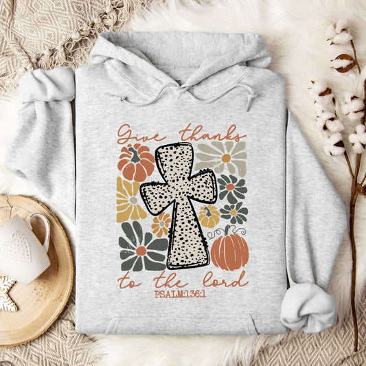 Give Thanks To The Lord Psalm 136.1 Hoodie