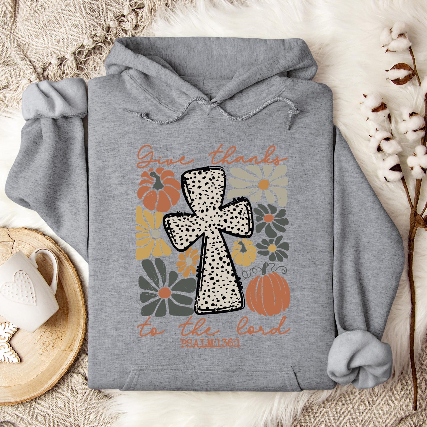 Give Thanks To The Lord Psalm 136.1 Hoodie
