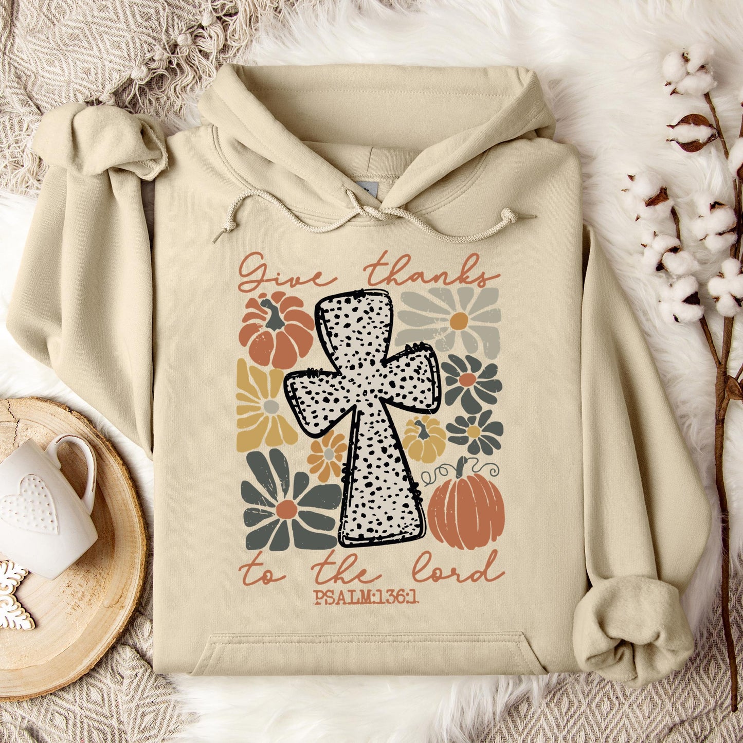 Give Thanks To The Lord Psalm 136.1 Hoodie