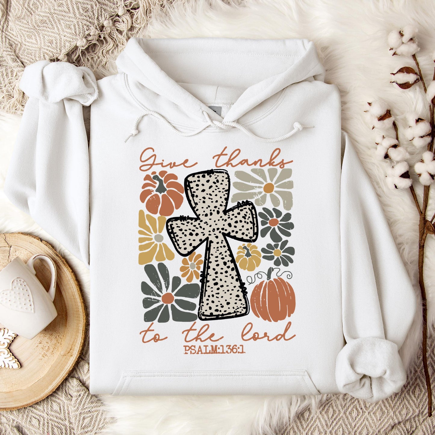 Give Thanks To The Lord Psalm 136.1 Hoodie