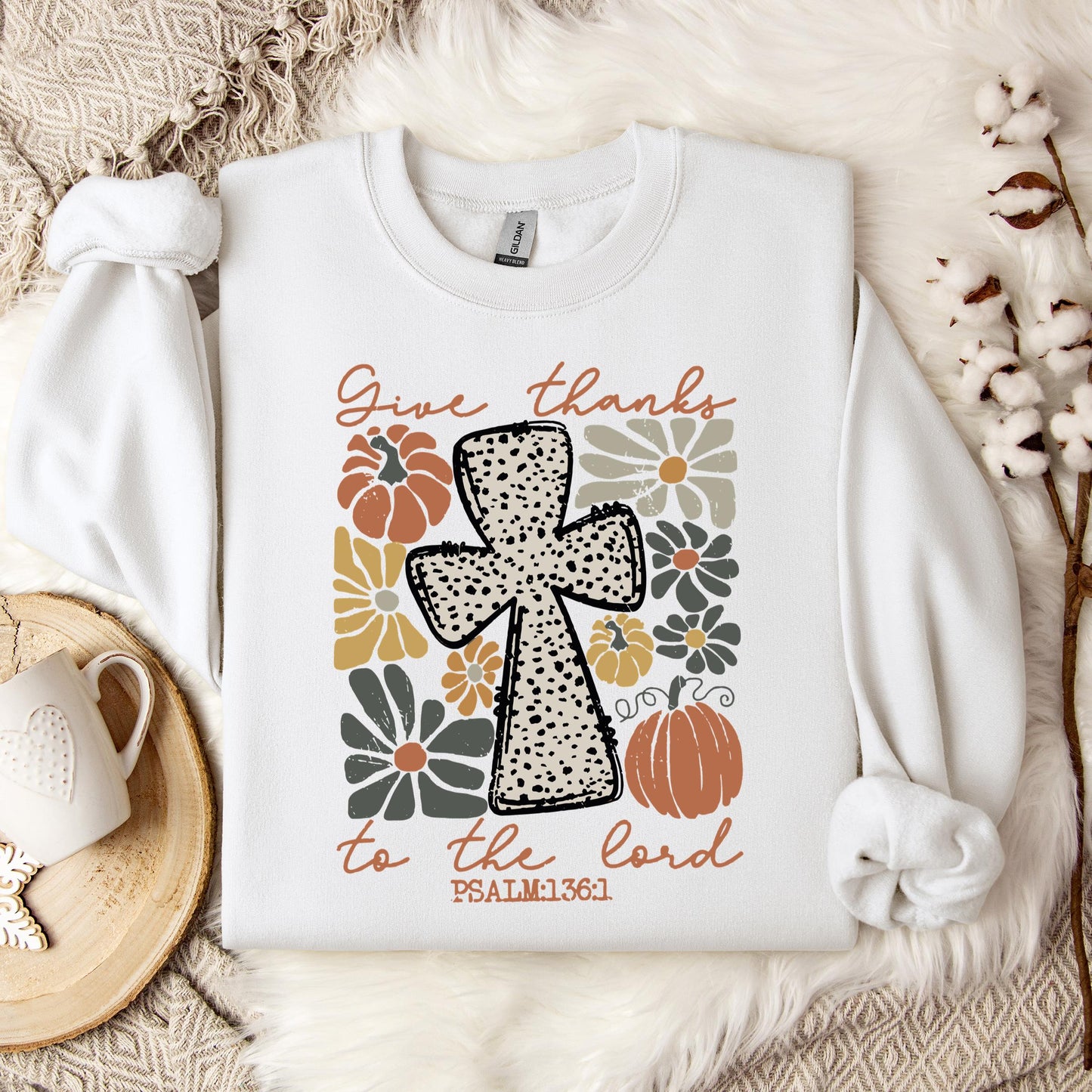 Give Thanks To The Lord Psalm 136.1 Sweatshirt