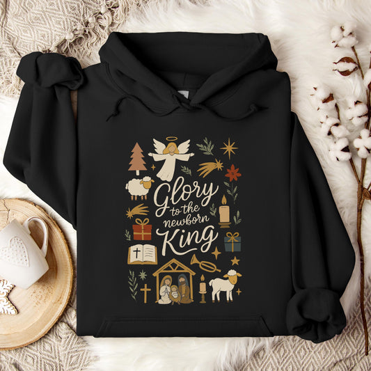 Glory To The Newborn King Hoodie