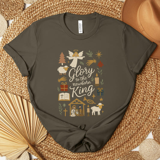 Glory To The Newborn King Premium T-shirt