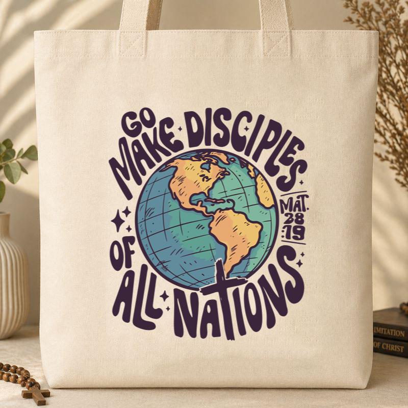 Go Make Disciples Of All Nations Mat 28.19 Tote Bag