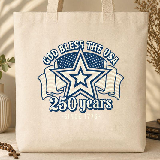God Bless America 250 Years 12 Tote Bag