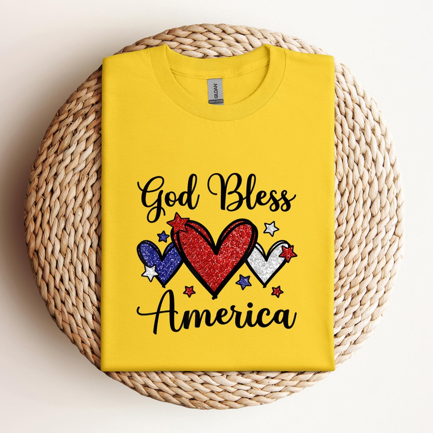 God Bless America Patriotic USA Flag Colors For Christians
