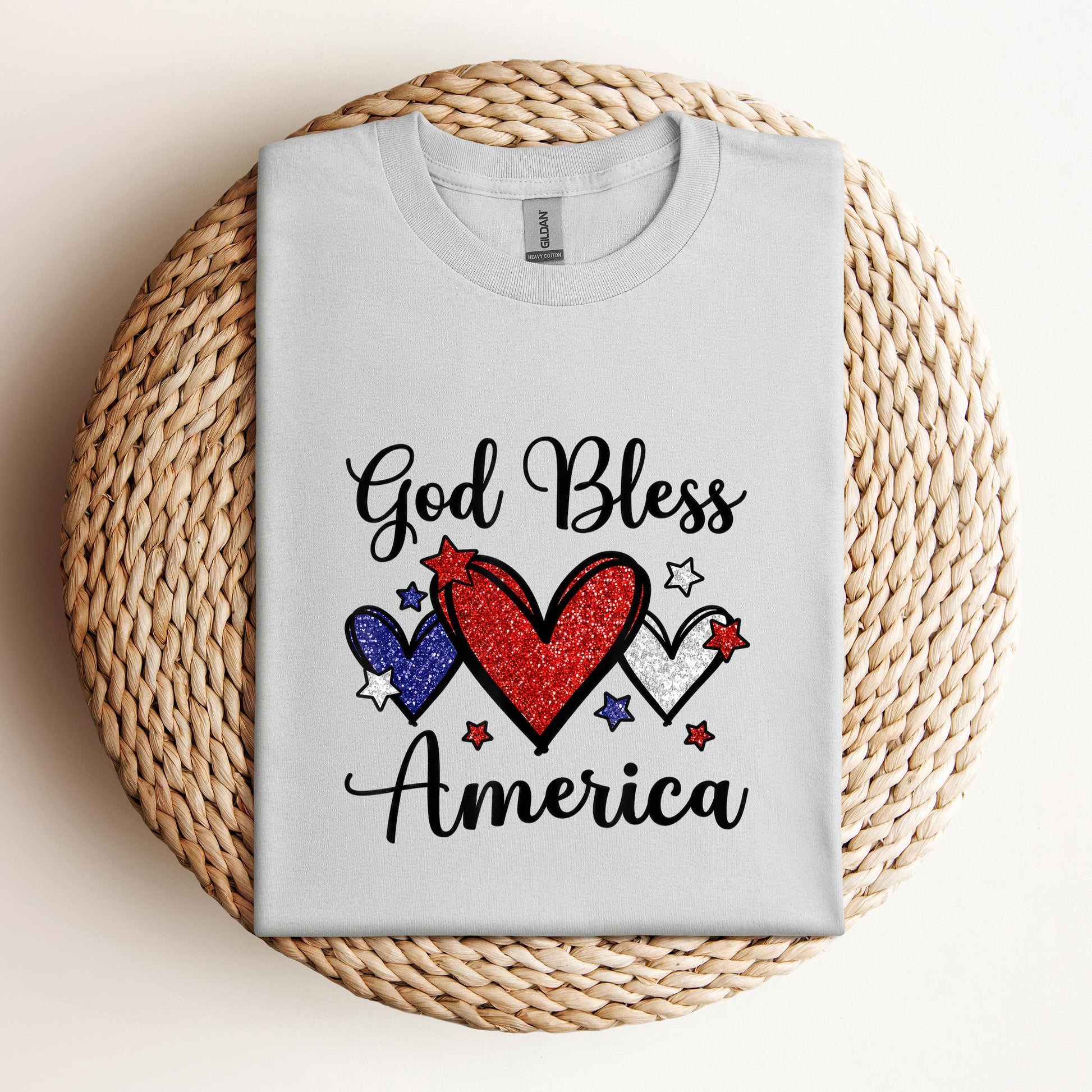God Bless America Patriotic USA Flag Colors For Christians
