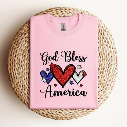 God Bless America Patriotic USA Flag Colors For Christians