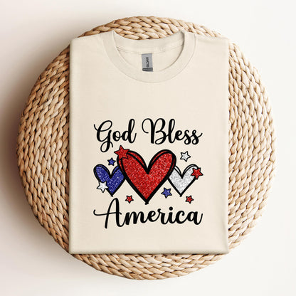 God Bless America Patriotic USA Flag Colors For Christians