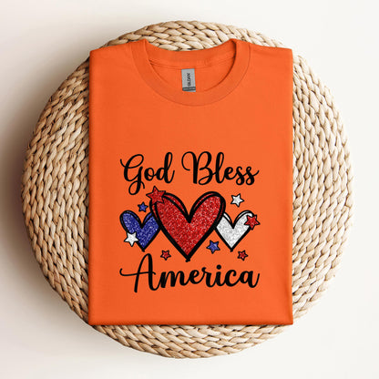 God Bless America Patriotic USA Flag Colors For Christians