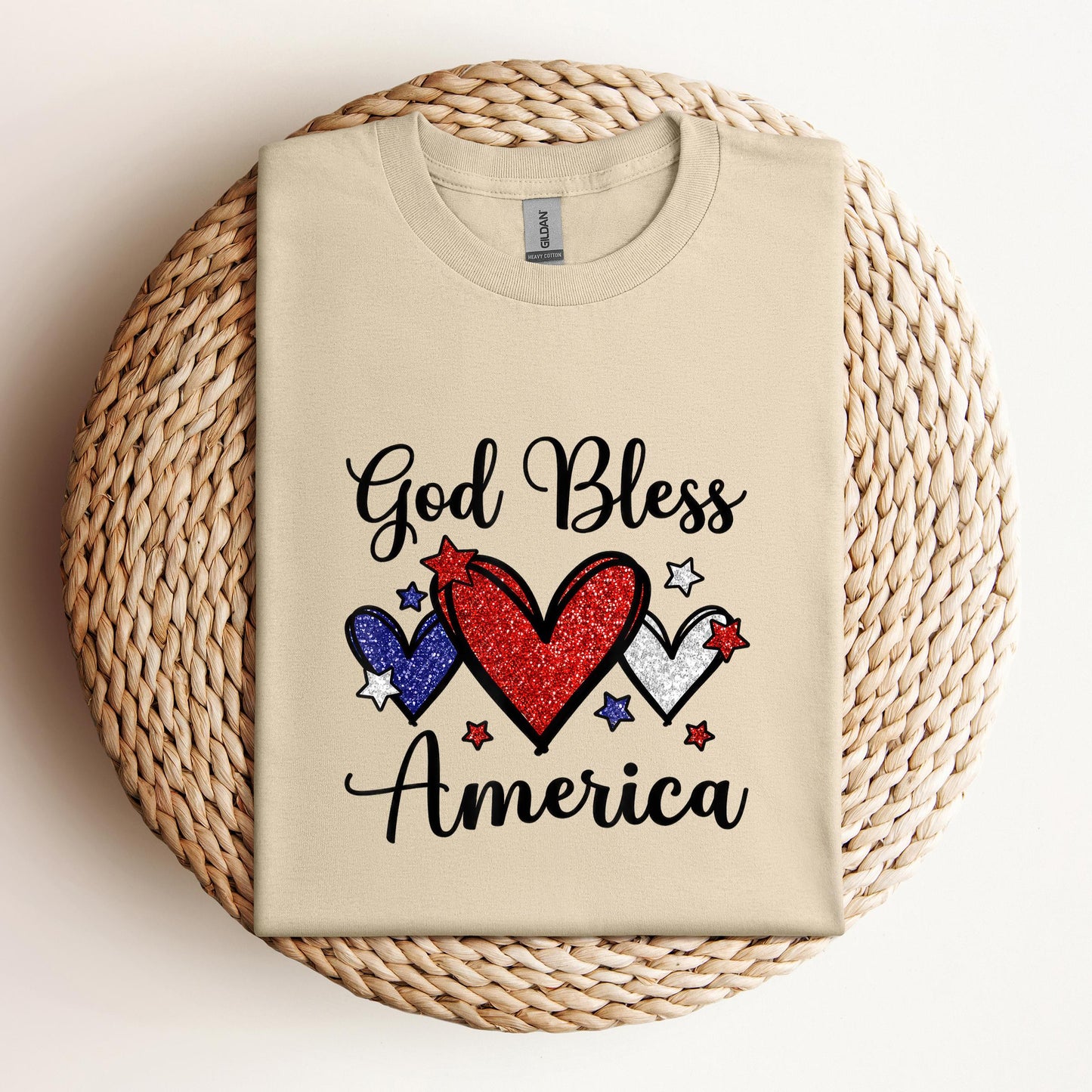 God Bless America Patriotic USA Flag Colors For Christians