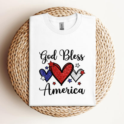 God Bless America Patriotic USA Flag Colors For Christians