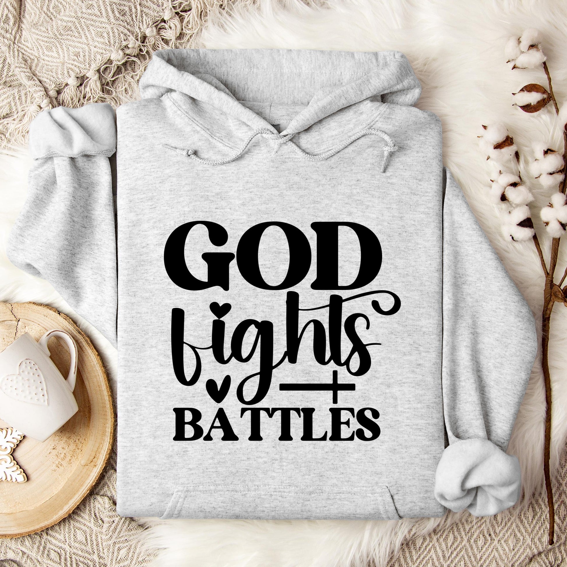 God Fights Battles Hoodie