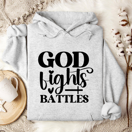 God Fights Battles Hoodie