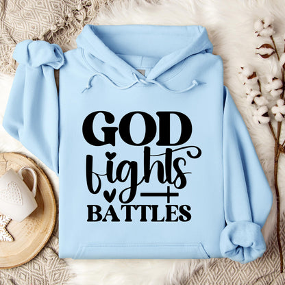 God Fights Battles Hoodie