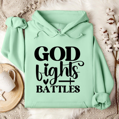 God Fights Battles Hoodie
