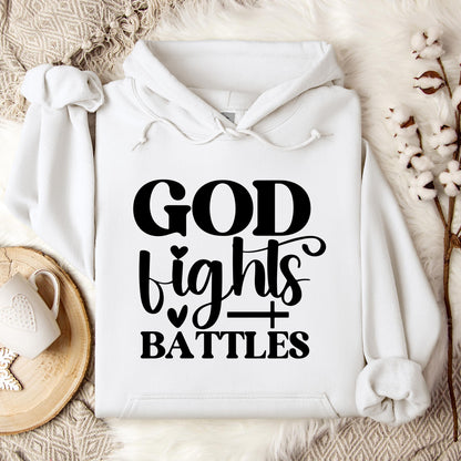 God Fights Battles Hoodie