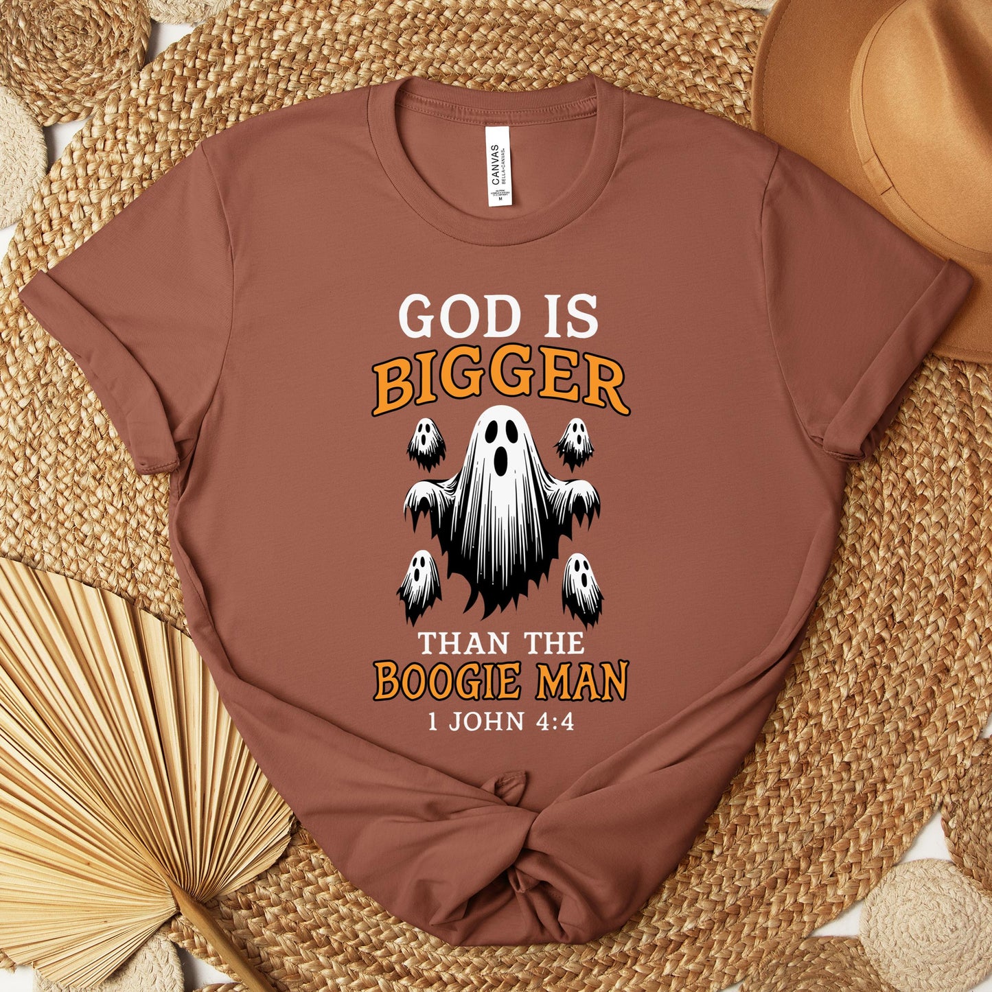 God Is Bigger Than The Boogie Man 1 John 4.4 Premium T-shirt