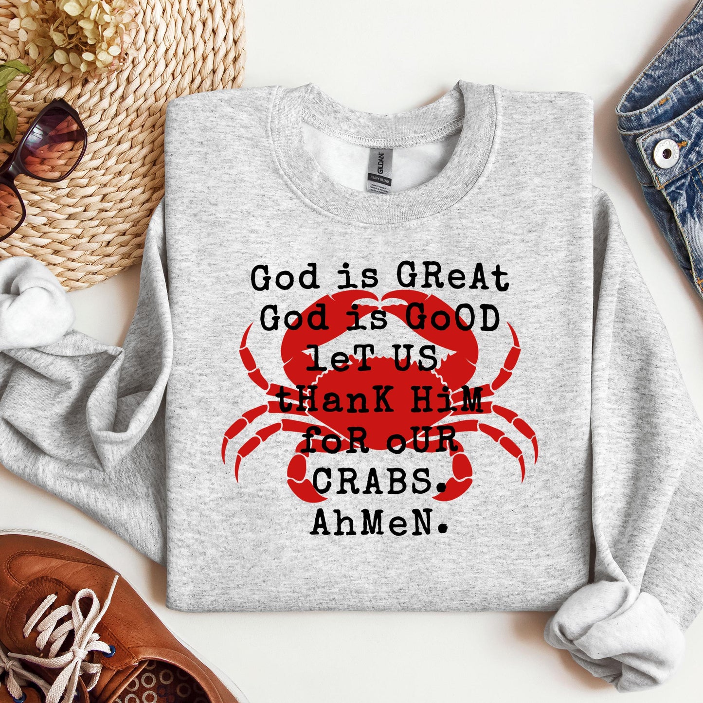 God Is Great God Is Good Let Us Thank Him For Our Crabs Ahmen 01