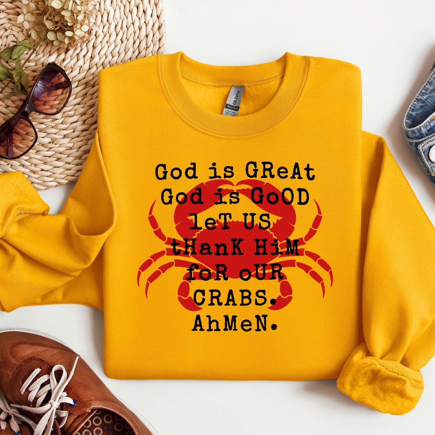 God Is Great God Is Good Let Us Thank Him For Our Crabs Ahmen 01