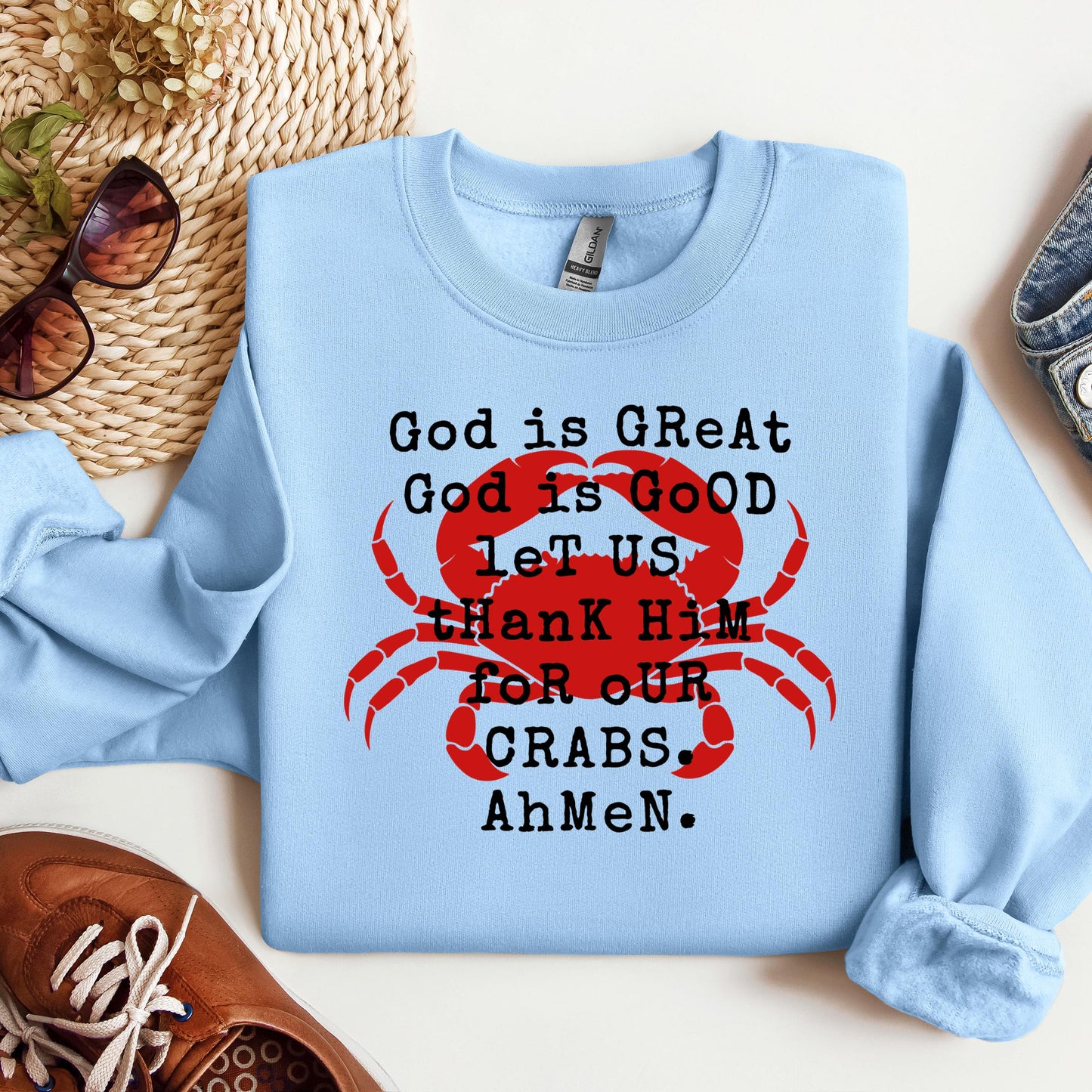 God Is Great God Is Good Let Us Thank Him For Our Crabs Ahmen 01