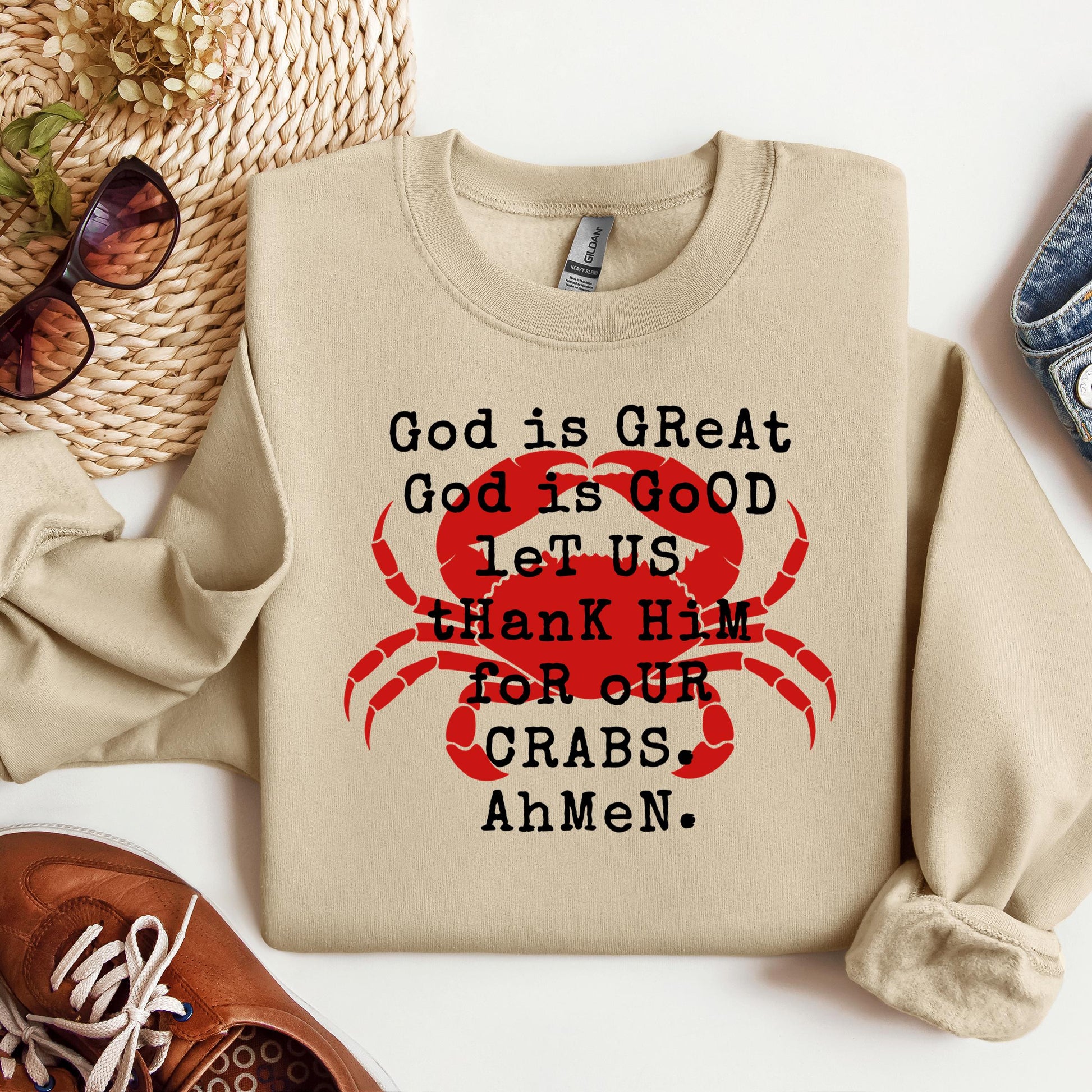God Is Great God Is Good Let Us Thank Him For Our Crabs Ahmen 01