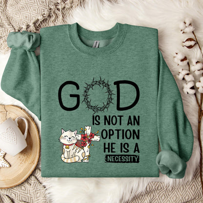God Is Not An Option He Is A Necessity 05 Sweatshirt