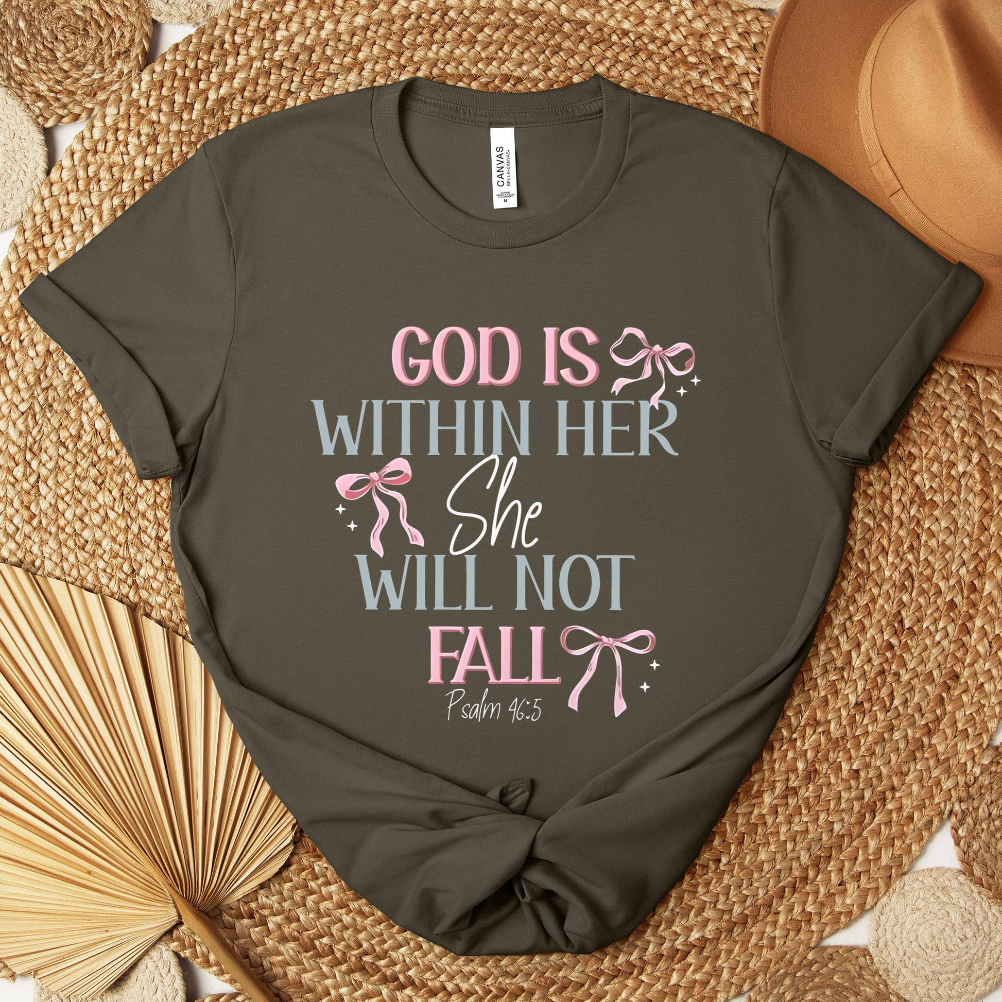 God Is Within Her She Will Not Fall Psalm 46.5 01 Premium T-shirt