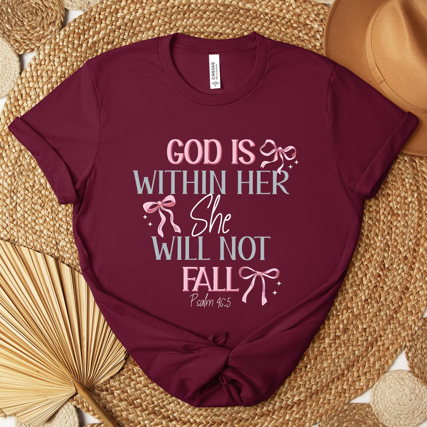 God Is Within Her She Will Not Fall Psalm 46.5 01 Premium T-shirt
