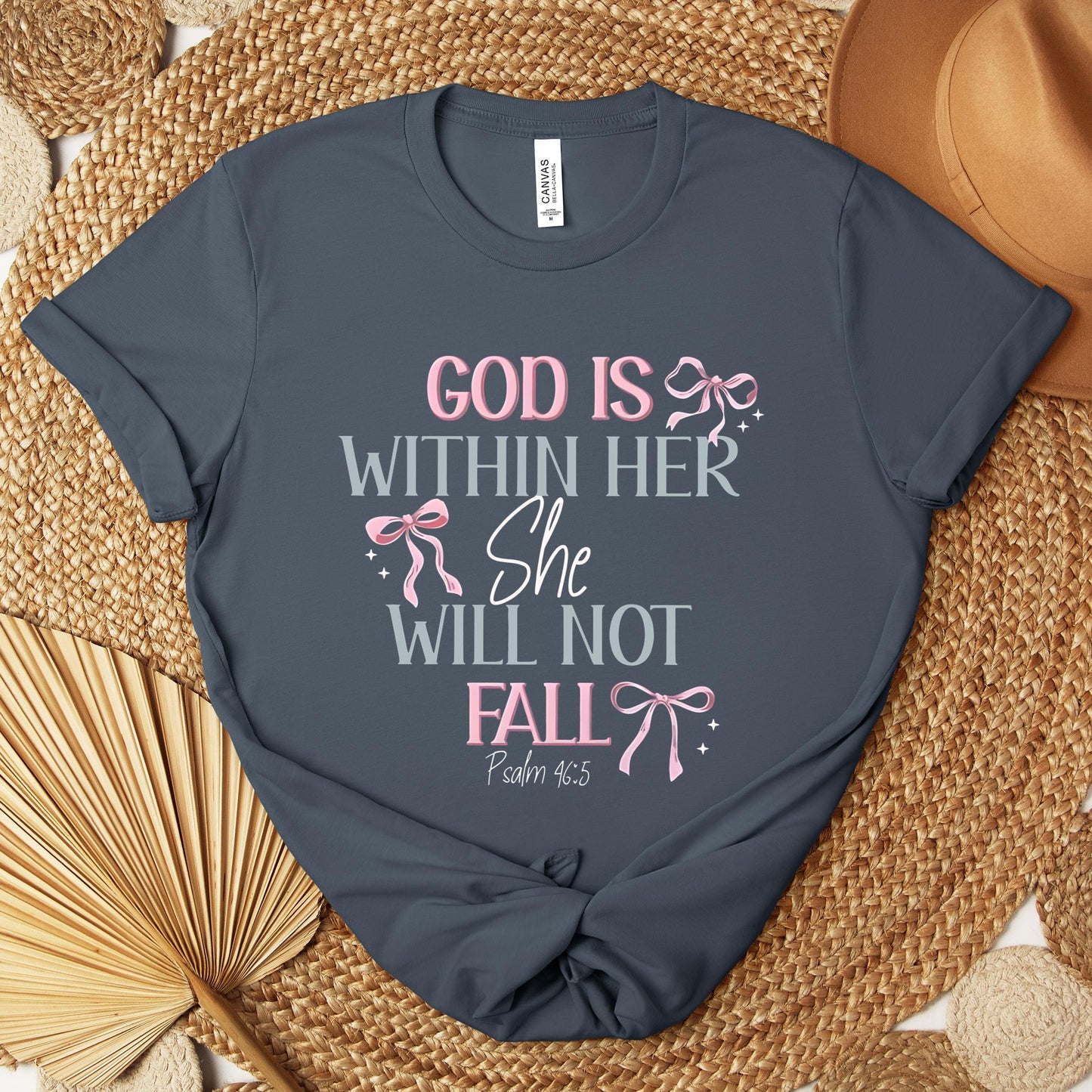 God Is Within Her She Will Not Fall Psalm 46.5 01 Premium T-shirt